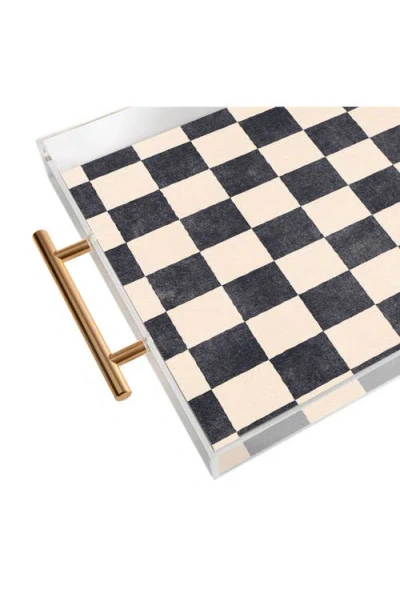 Deny Designs Checker Print Acrylic Tray