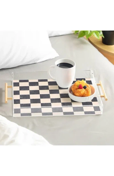 Deny Designs Checker Print Acrylic Tray
