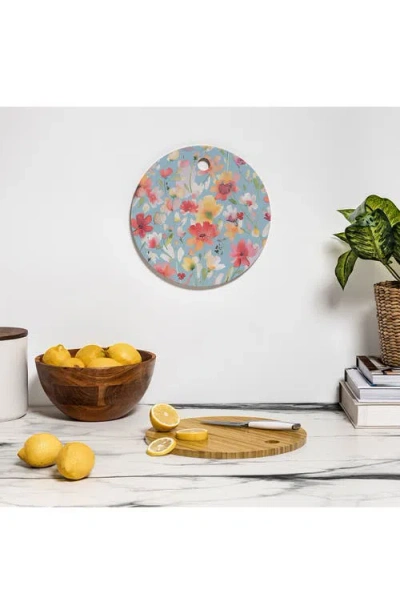 Deny Designs Spring Cosmos Wildflower Print Cutting Board