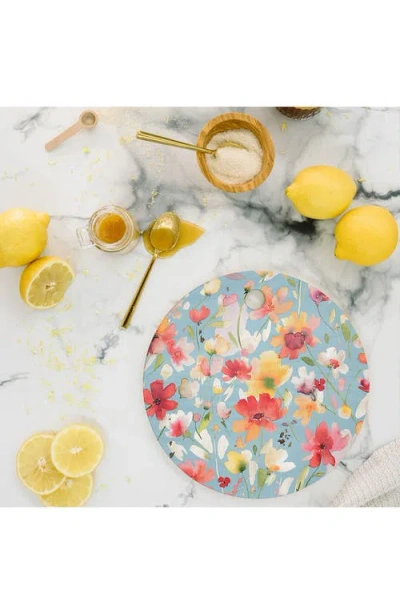 Deny Designs Spring Cosmos Wildflower Print Cutting Board