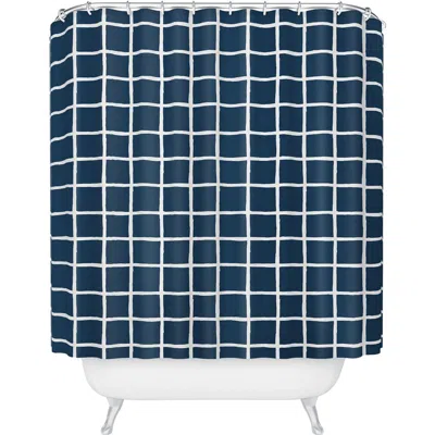Deny Designs Grid Pattern Shower Curtain
