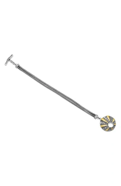 Samuel B. Two-tone Hammered Toggle Bracelet