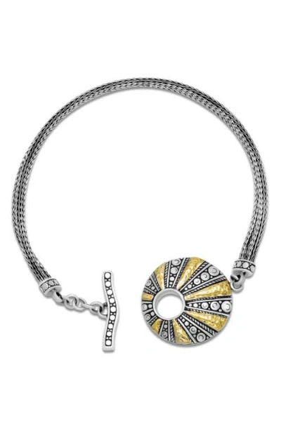Samuel B. Two-tone Hammered Toggle Bracelet