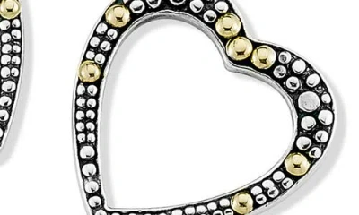Samuel B. Two-tone Heart Chain Drop Earrings