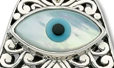 Samuel B. Mother-of-pearl Evil Eye Hamsa Two-tone Pendant