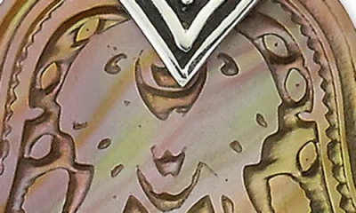 Samuel B. Mother-of-pearl Hamsa Two-tone Drop Earrings