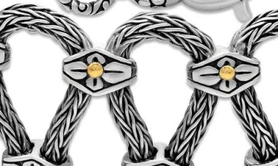 Samuel B. Tulang Naga Two-tone Woven Chain Bracelet In Metallic