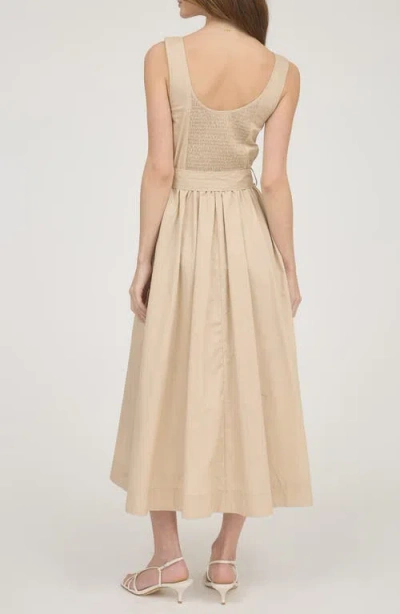 Zoe And Claire Belted A-line Midi Dress