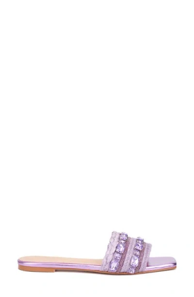 Torgeis Miya Crystal Embellished Slide Sandal