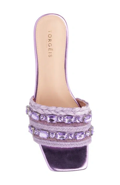 Torgeis Miya Crystal Embellished Slide Sandal