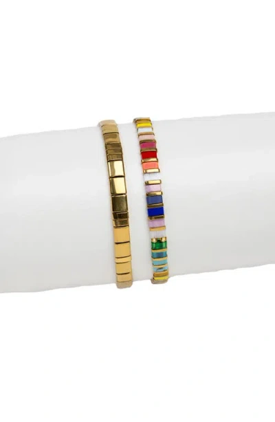 Saachi Rainbow Stretchable Bracelet Set