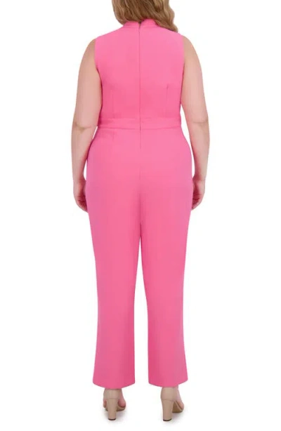 Vince Camuto Bow Neck Sleeveless Stretch Crepe Jumpsuit