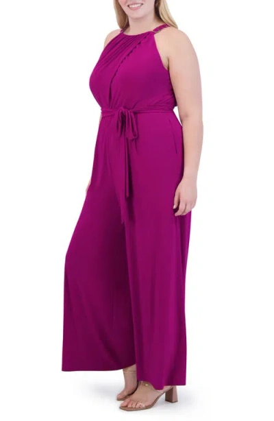 Vince Camuto Halter Neck Sleeveless Jumpsuit