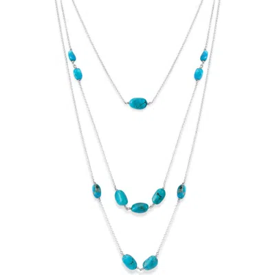 Samuel B. Layered Sleeping Beauty Turquoise Station Necklace