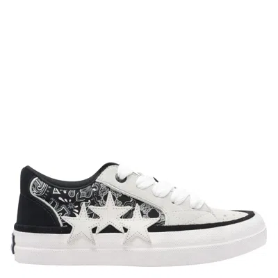 Amiri Sunset Skate Paisley-printed Suede Sneakers In Black