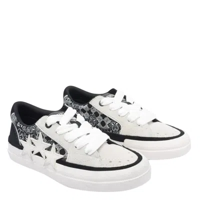 Amiri Sunset Skate Paisley-printed Suede Sneakers In Black
