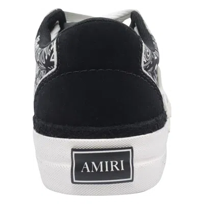 Amiri Sunset Skate Paisley-printed Suede Sneakers In Black