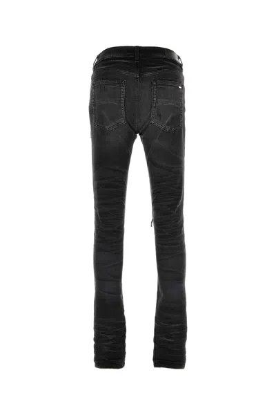 Amiri Stretch Denim Jeans Distressed Detailing In Black