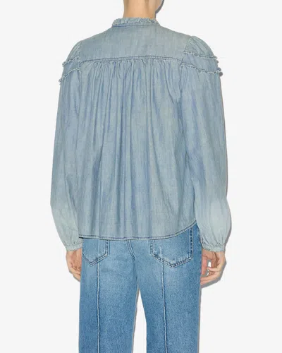 Isabel Marant Étoile Milya Ruffle Denim Button-up Shirt