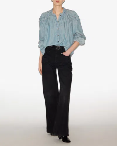 Isabel Marant Étoile Milya Ruffle Denim Button-up Shirt
