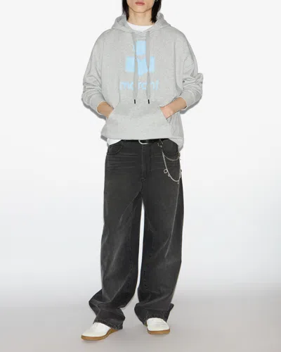Isabel Marant Marant Relaxed-fit Grey Hoodie With Kangaroo Pocket