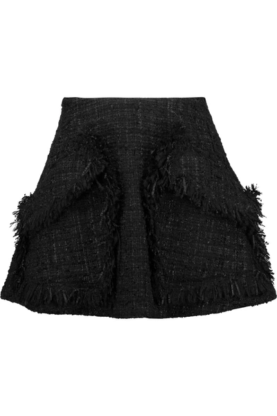 Goen J Fringed Tweed Mini Skirt