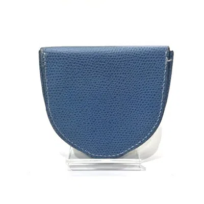 Pre-owned Valextra Leather Coin Purse/coin Case ()