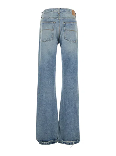BALENCIAGA BALENCIAGA LIGHT BLUE LOW WAISTED STRAIGHT JEANS IN DENIM WOMAN 