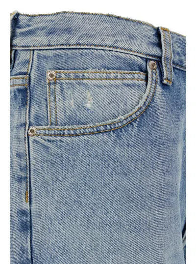 Balenciaga Light Blue Low Waisted Straight Jeans In Denim Woman