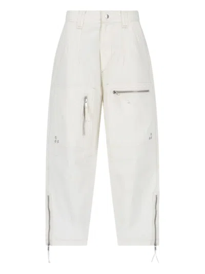 Isabel Marant Étoile Straight Trousers With Cargo And Back Pockets