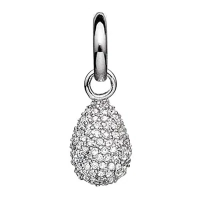 Shop Story Jewellery Sterling Silver Pave Sparkle Drop Charm