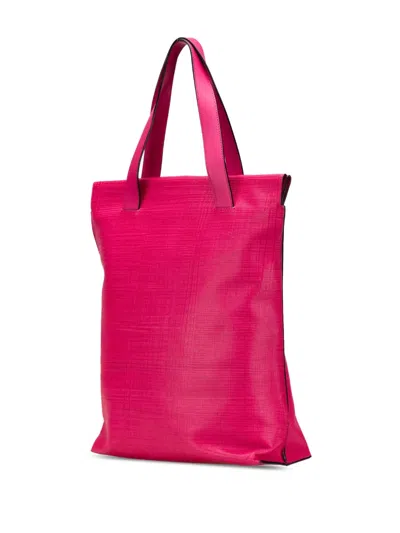 Pre-owned Loewe 2010-2024 Anagram Leather Shopper Tote Bag In Pink