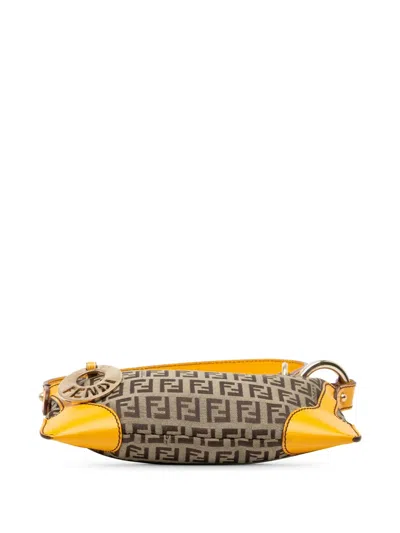 Pre-owned Fendi 2000-2010 Mini Zucchino Canvas Chef Shoulder Bag