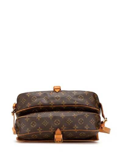 Pre-owned Louis Vuitton 1993 Monogram Saumur 30 Crossbody Bag In Brown