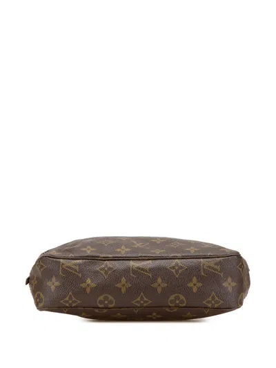 Pre-owned Louis Vuitton 1983 Monogram Trousse Toilette 23 Clutch Bag In Brown