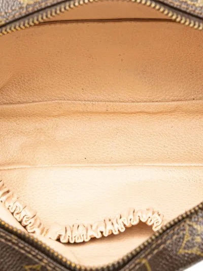 Pre-owned Louis Vuitton 1983 Monogram Trousse Toilette 23 Clutch Bag In Brown