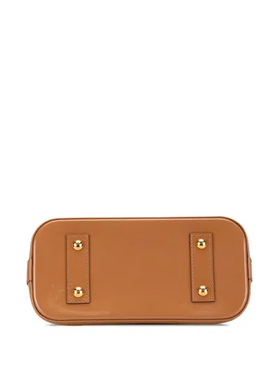 Pre-owned Louis Vuitton 2013 Monogram Vernis Alma Bb Satchel In Brown