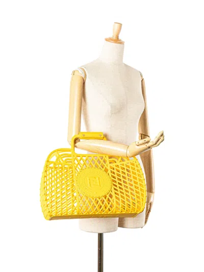 Pre-owned Fendi 2010-2024 Medium Recycled Plastic Vitello Liberty Matte Handbag