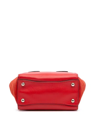 Pre-owned Prada 2000-2024 Small Glace Calf Twin Pocket Satchel In Red