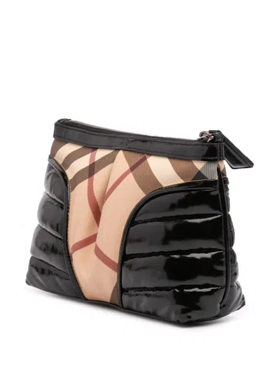 Pre-owned Burberry 2000-2017 Supernova Check Coated Canvas Clutch Bag