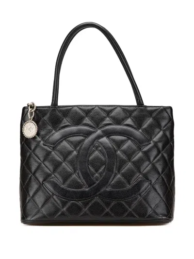 Pre-owned Chanel 1997-1999 Caviar Medallion Tote Bag