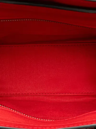 Pre-owned Celine 2012 Nano Leather Luggage Tote Satchel In Red