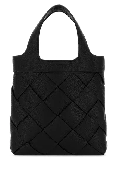Bottega Veneta Men Black Leather Small Diego Handbag