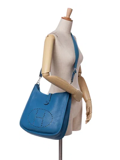 Pre-owned Hermes 1997-2014 Clemence Evelyne Iii Gm Crossbody Bag