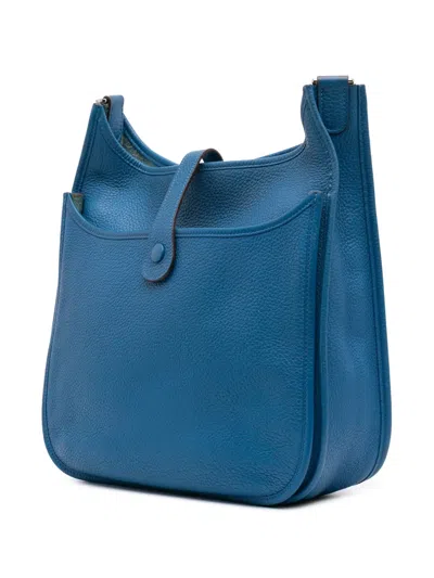 Pre-owned Hermes 1997-2014 Clemence Evelyne Iii Gm Crossbody Bag