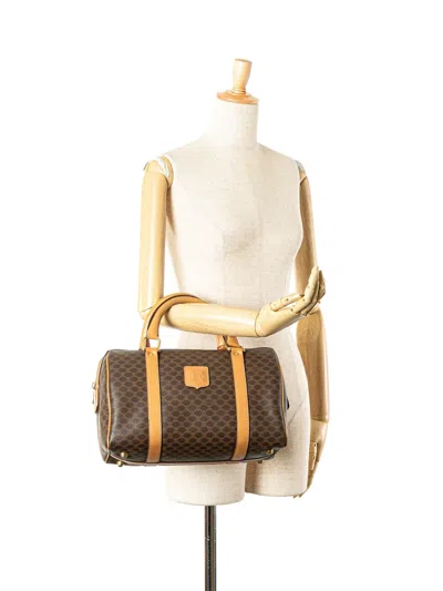 Pre-owned Celine 2012 Macadam Coated Canvas Boston Bag