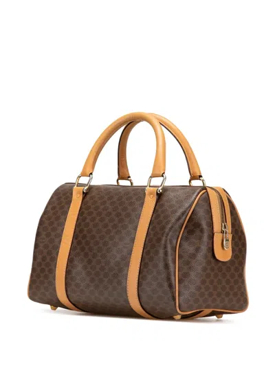 Pre-owned Celine 2012 Macadam Coated Canvas Boston Bag