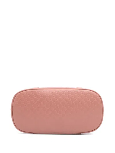 Pre-owned Gucci 2016-2024 Mini Microssima Dome Satchel In Pink
