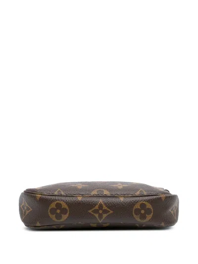 Pre-owned Louis Vuitton 2021 Monogram Mini Pochette Accessoires Handbag In Brown