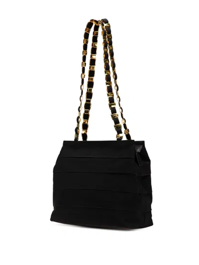 Pre-owned Ferragamo 2021 Nylon Tiered Grosgrain Shoulder Bag